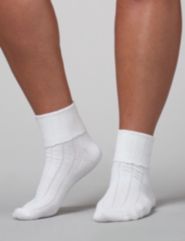 Scallop Ribbed Ankle Socks by Catherines