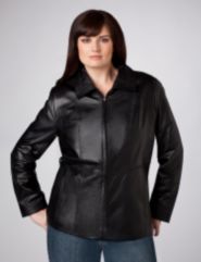 Genuine Leather Zip Jacket