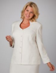 Jacquard U-Neck Jacket