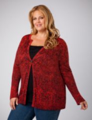 Single Button Print Cardigan