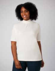 Short Sleeve Mockneck Top