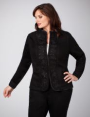 Embellished Black Denim Jacket