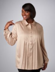 Pleat Front Jacquard Tunic