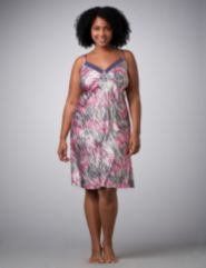 Satin Charmeuse Animal Print Chemise