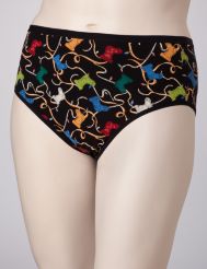 Stocking Print Hi-Cut Panties