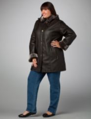 Faux Lamb Capelet Coat