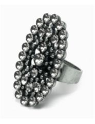 Smoky Rhinestone Cocktail Ring