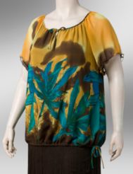 Russell Kemp georgette peasant top