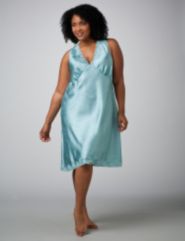 Jacquard Satin V-Neck Gown