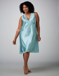 Jacquard Satin V-Neck Gown