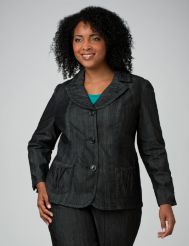 Stretch Black Denim Jacket