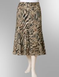 Bold Mixed Print Skirt