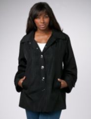 Shadow Plaid Raincoat