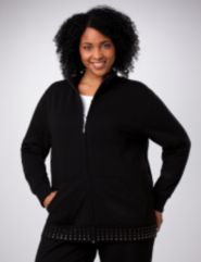Studded Zip Front Jacket