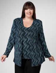 Swirl Glitter Mock Twinset