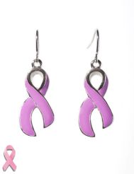 Pink Ribbon Earrings