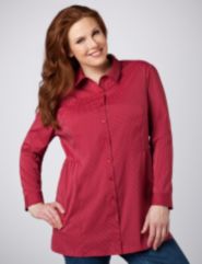 Tonal Stripe Shirred Blouse