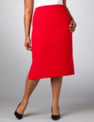 Straight Crepe Skirt