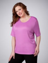 Stretch Knit Rib Tee