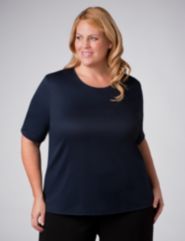 Stretch Rib Knit Tee
