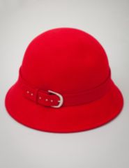 Buckle Accent Wool Bucket Hat