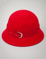Buckle Accent Wool Bucket Hat