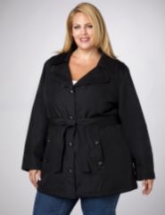 Pintucked Trench Coat