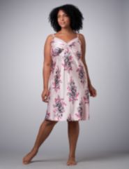 Satin Charmeuse Vintage Floral Chemise