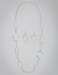 Ovals and Circles Necklace and Earrings Set