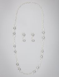 Ball and Circles Necklace and Earrings Set