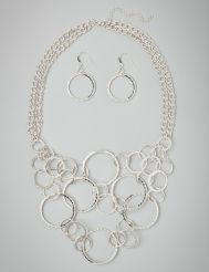 Bib Necklace and Earrings Set