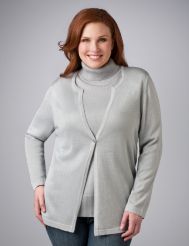 Metallic One Button Cardigan