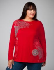 Long Sleeve Snowflake Tee