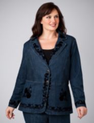 Flocked Denim Jacket