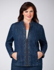 Studded Zip Front Jacket