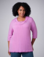 Lace Trim Layered Look Tee