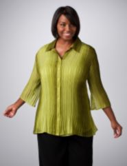 Ombre Stripe Pleat Blouse