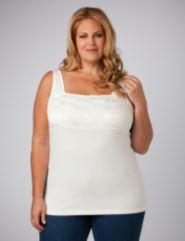 Lace Trim Stretch Tank