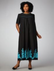 Border Print Woven Dress