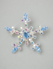 Glittering Blue Snowflake Pin