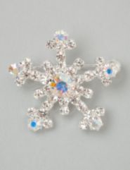 Glittering Snowflake Pin