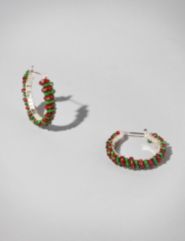 Beaded Hoop Earrings
