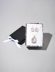 Windowpane Necklace and Earrings Set