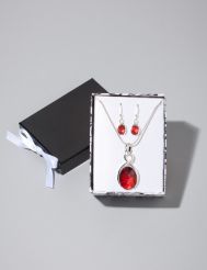 Wishbone Necklace and Earrings Set