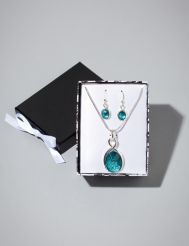 Wishbone Necklace and Earrings Set