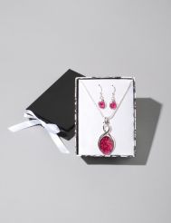 Wishbone Necklace and Earrings Set