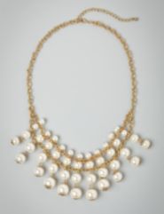 Tiered Faux Pearl Necklace