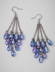 Chain and Bead Chandelier Earrings