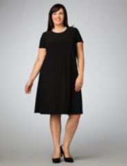 Classic Black Dress With Faux Pearls