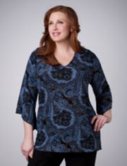 Paisley Pucker Knit Top